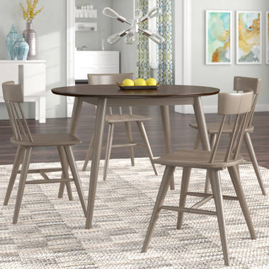 Evelin solid wood dining set charlton home discount chair